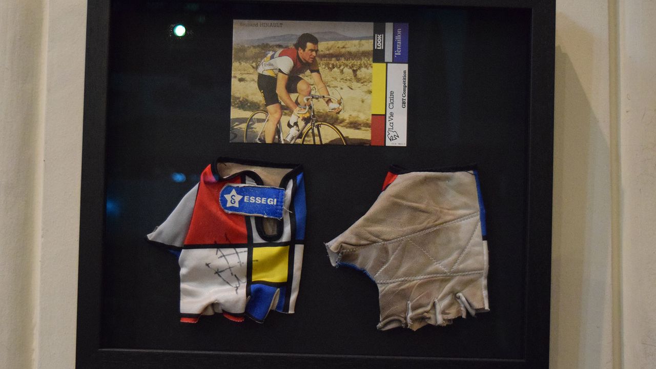 Bernard Hinault's mitts in the iconic La Vie Claire colours