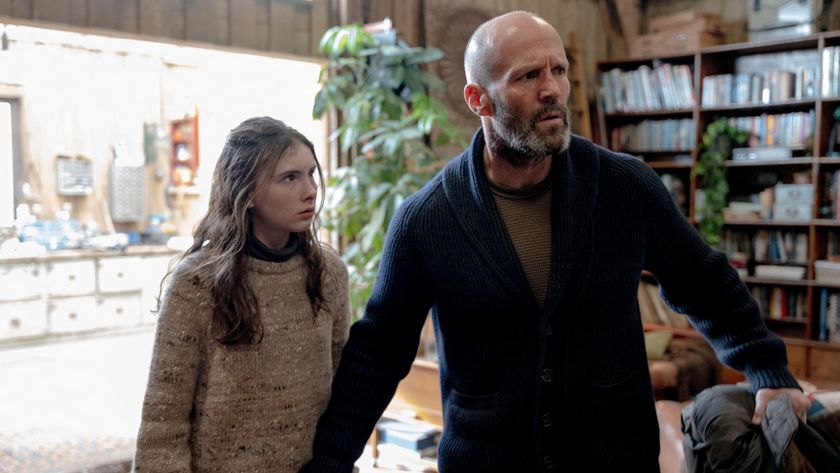 L-R: Bodhi Rae Breathnach and Jason Statham in "Shelter"