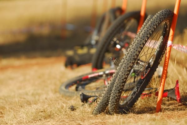 Wheels stood to the ready in the feed zone.