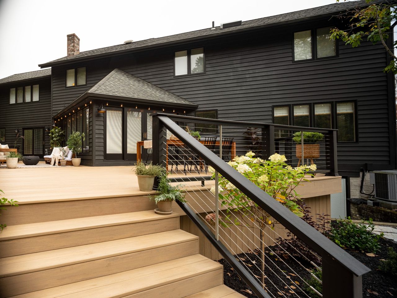 light deck on a dark house