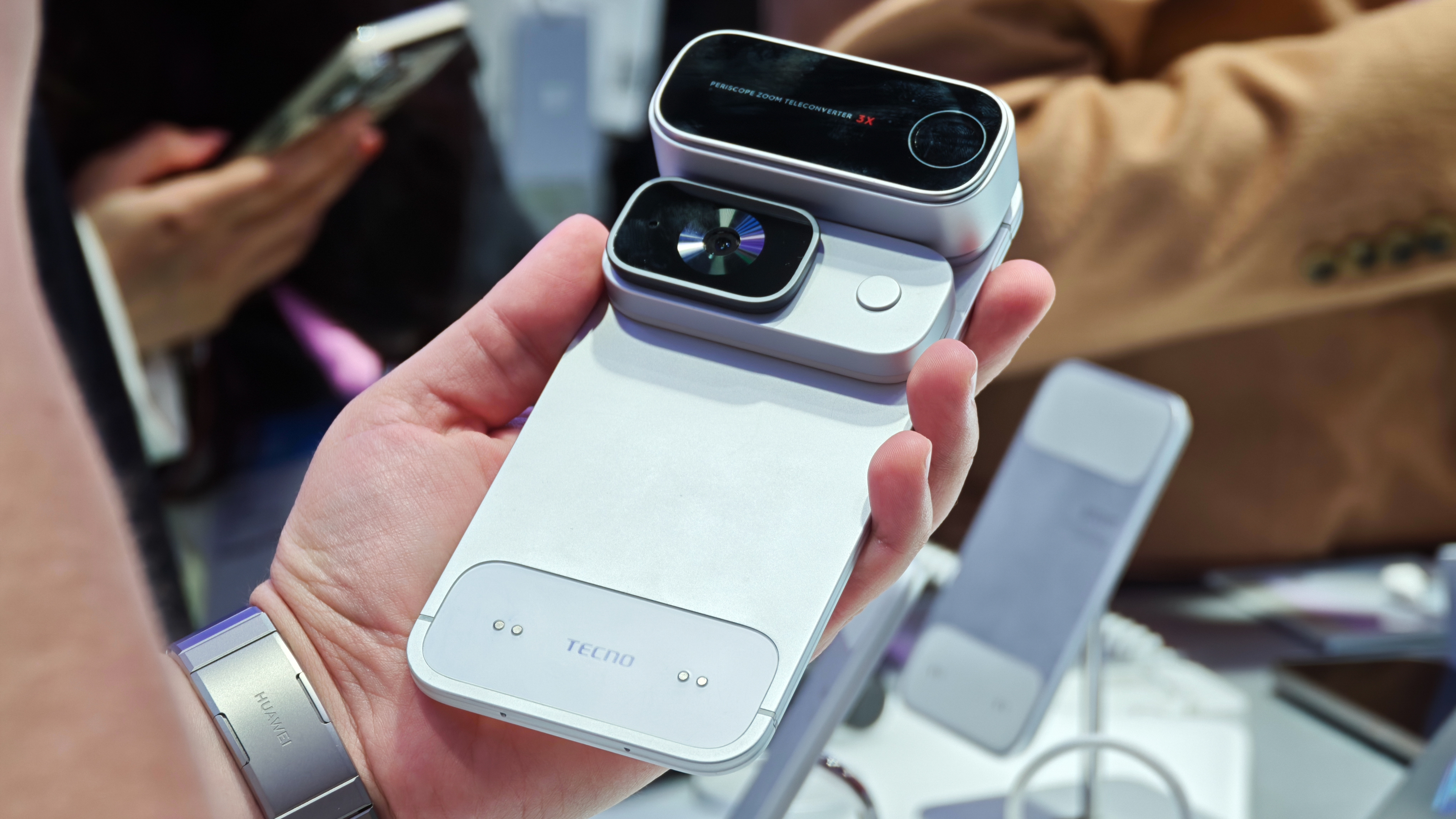 Techno Modular Concept smartphone device held in a hand