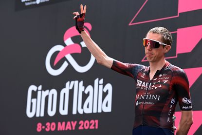 Dan Martin on the start podium at the Giro d'Italia 2021