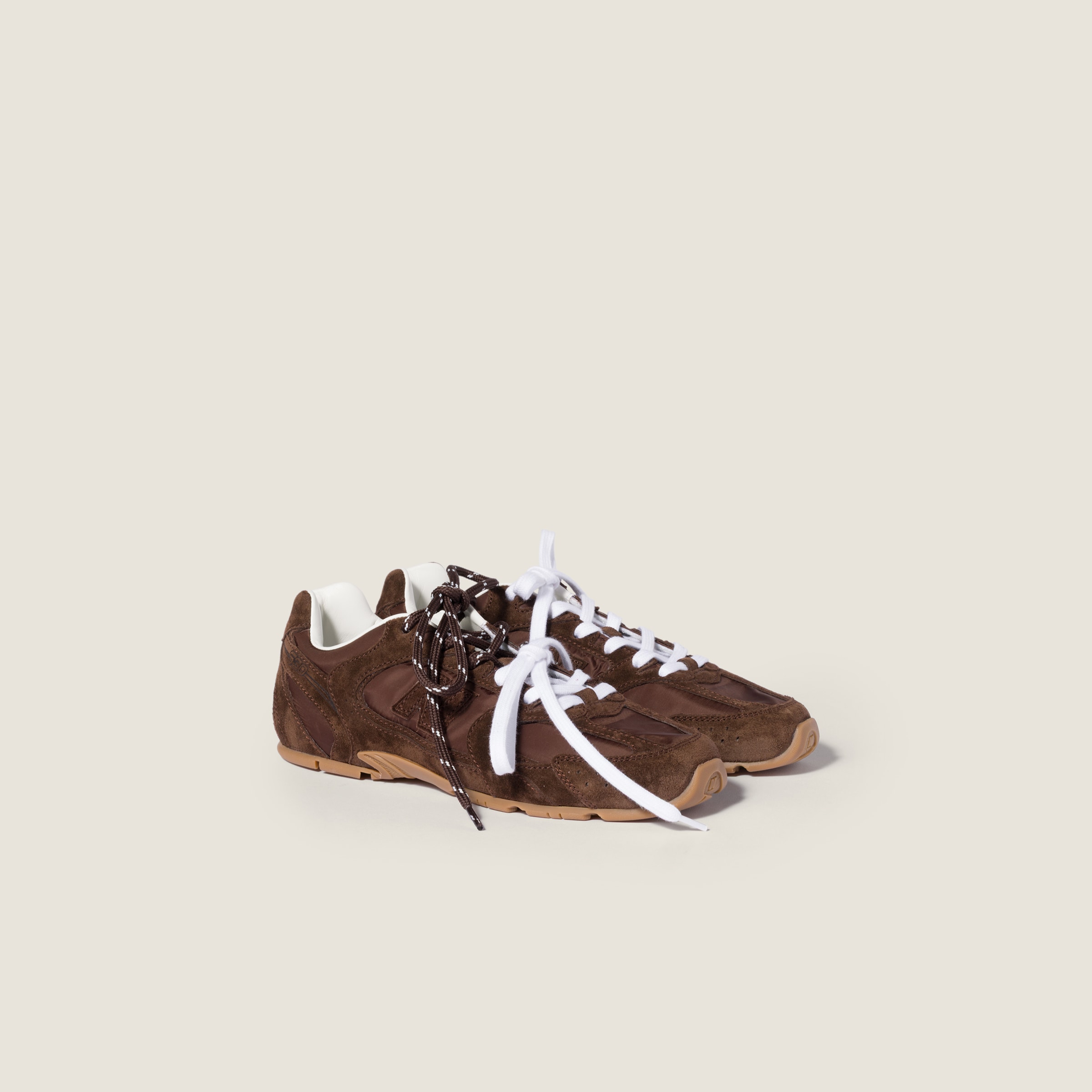 New Balance X Miu Miu 530 Sl Technical Fabric and Suede Sneakers