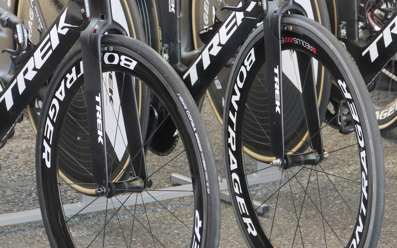 Trek-Segafredo used Vittoria Corsa Speed tubular tyres for the stage