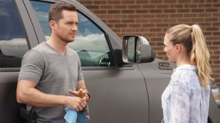 Halstead and Upton by the truck in Chicago PD Season 10