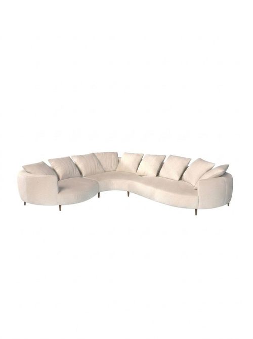 Lozenge Corner Sofa in Boucle Marshmallow