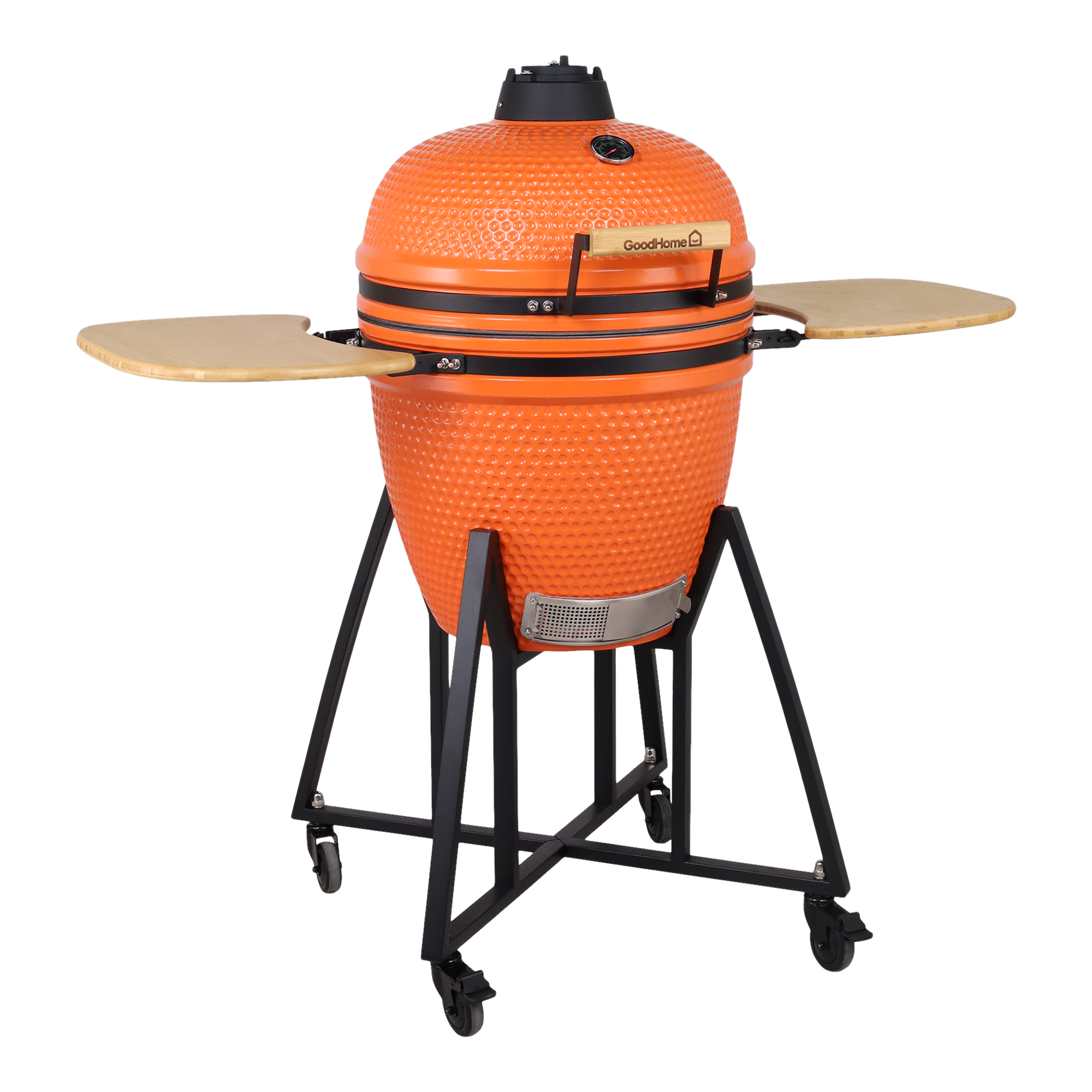 B&amp;amp;Q, GoodHome Sagami Orange Charcoal Egg BBQ