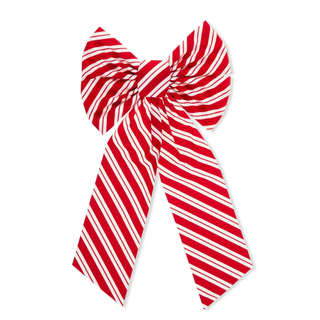 red and white striped bow