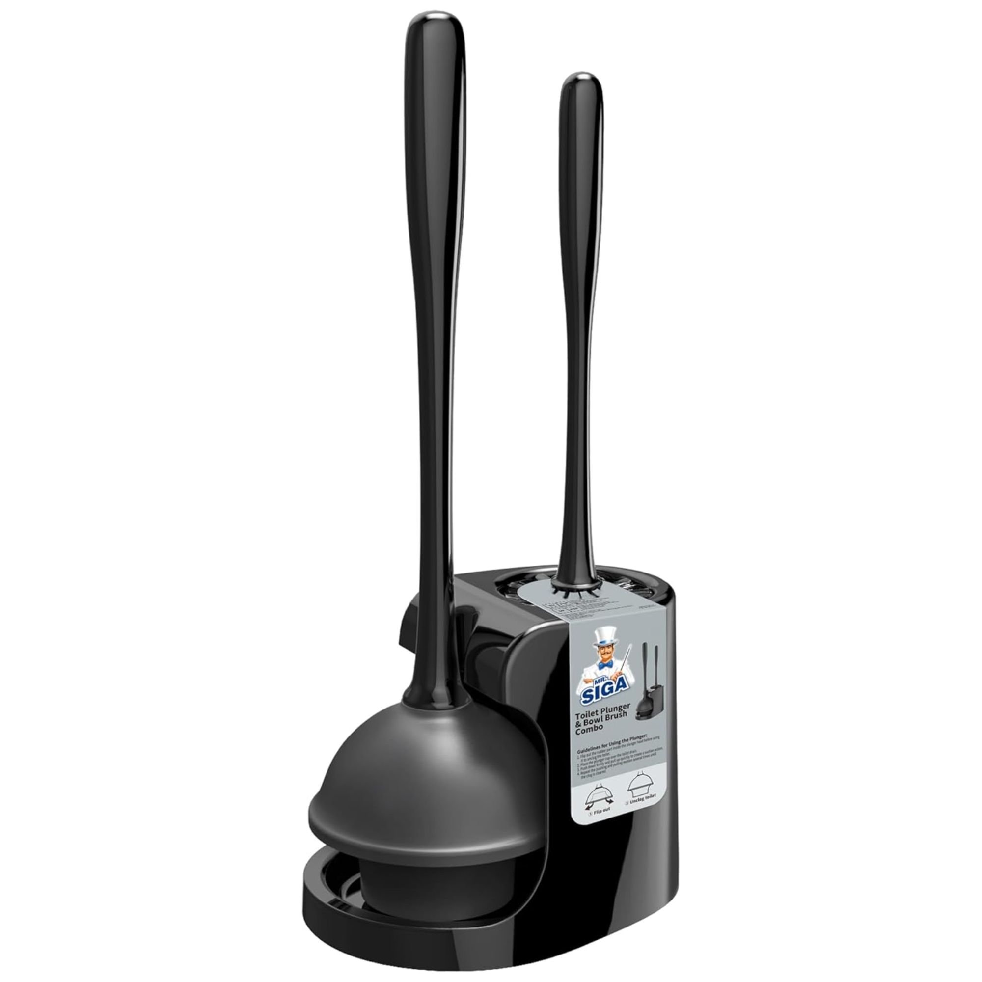 MR.SIGA Toilet Plunger and Bowl Brush Combo