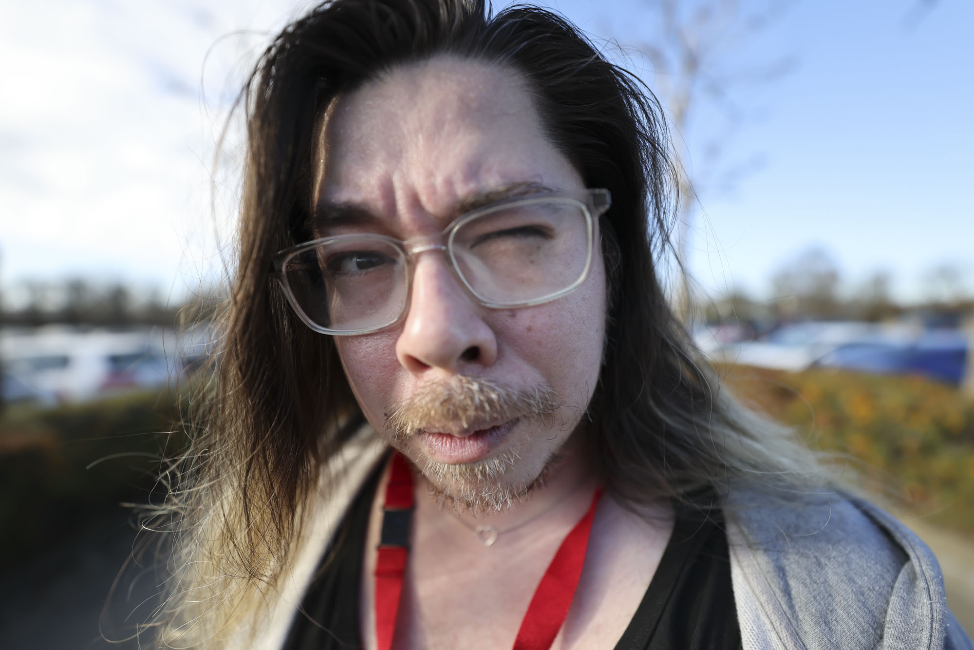 Canon RF 14mm F1.4L VCM sample image gallery: close up of a man very close to the lens