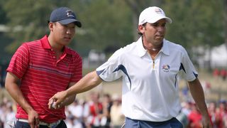 Anthony Kim and Sergio Garcia at the 2008 Ryder Cup