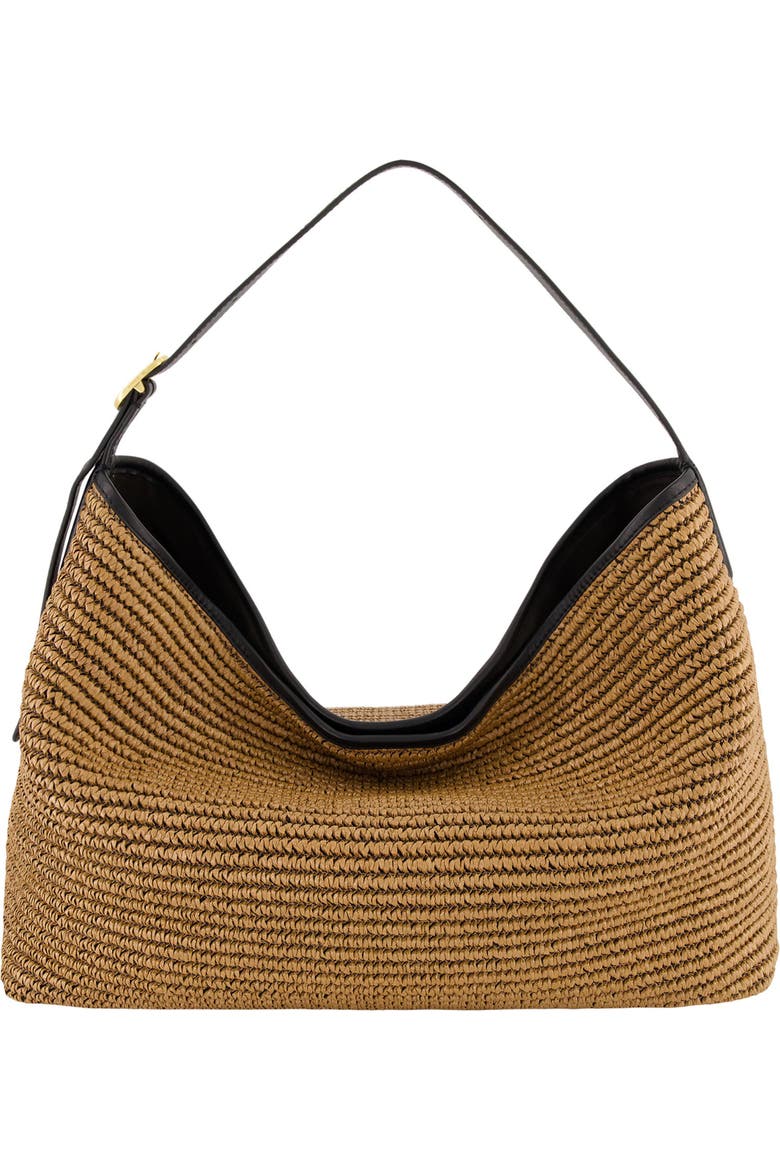 Medium Vivian Raffia Hobo Bag