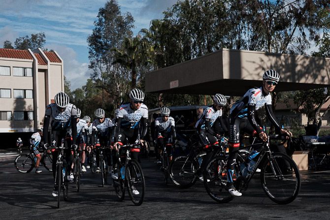 After a raining few days to start training camp, the soggy weather gave way to sunny skies and drier rides in and around Calabasas, California.