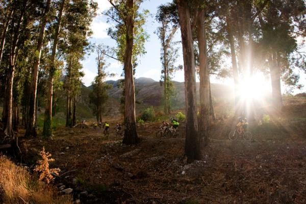 Riders during stage seven of the 2010 Absa Cape Epic Mountain Bike stage race held in and around Oak Valley in the Western Cape, South Africa.