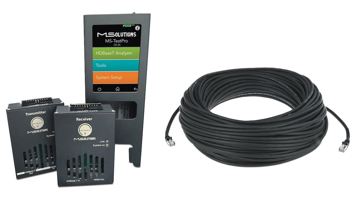 MSolutions has upgraded its MS-TestPro HDBaseT tester with a profile for verifying the integrity of Extron’s XTP DTP 24 Shielded Twisted Pair Cables. 