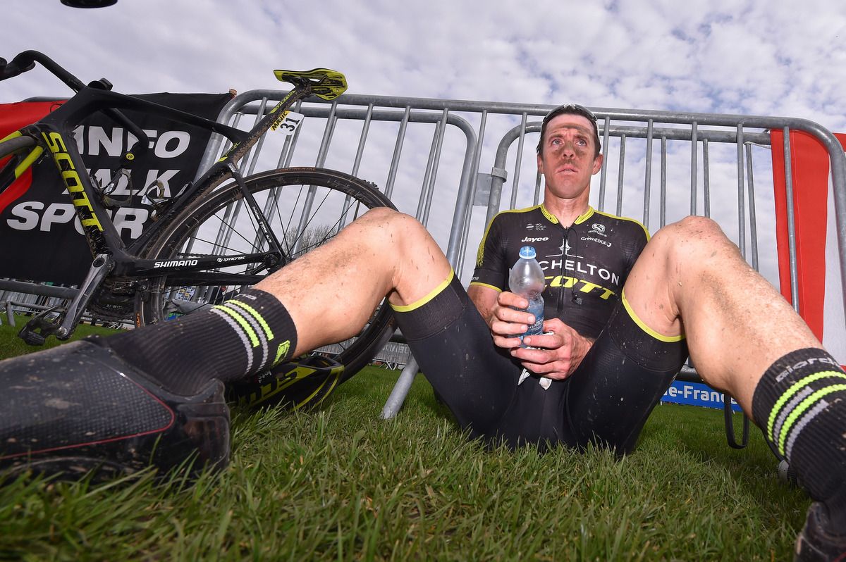 Mat Hayman (Mitchelton-Scott) recovers after Paris-Roubaix