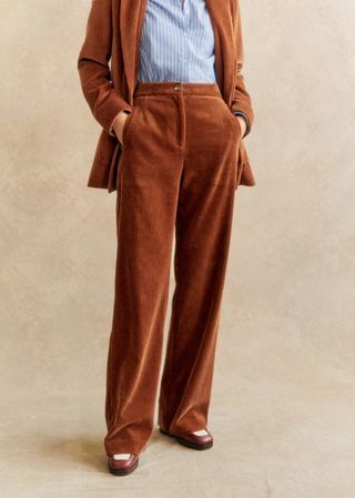 Martin Trousers - Coffee - 0rganic Cotton - Textile Made From Organic Fibers - Sézane