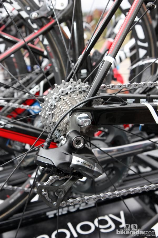 It looks like BMC might be using custom stainless steel rear derailleur hangers.