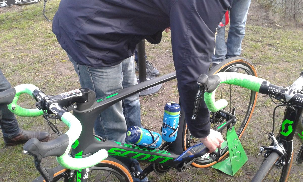 The UCI check for mechanical doping at Paris-Roubaix