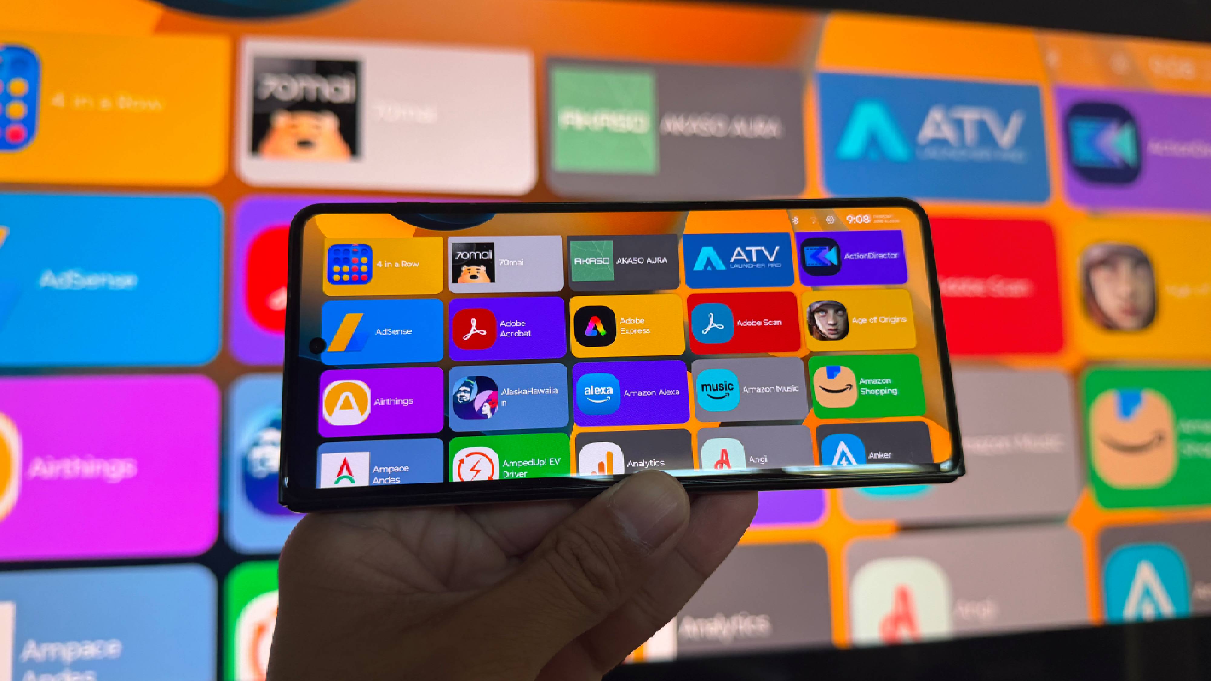 Android with TV launcher displayed 
