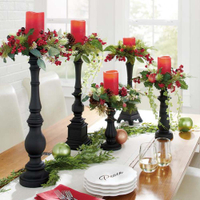 Winter Berry Candle Rings, Set of Five l Was $89.50, Now $71.60, at Grandin Road