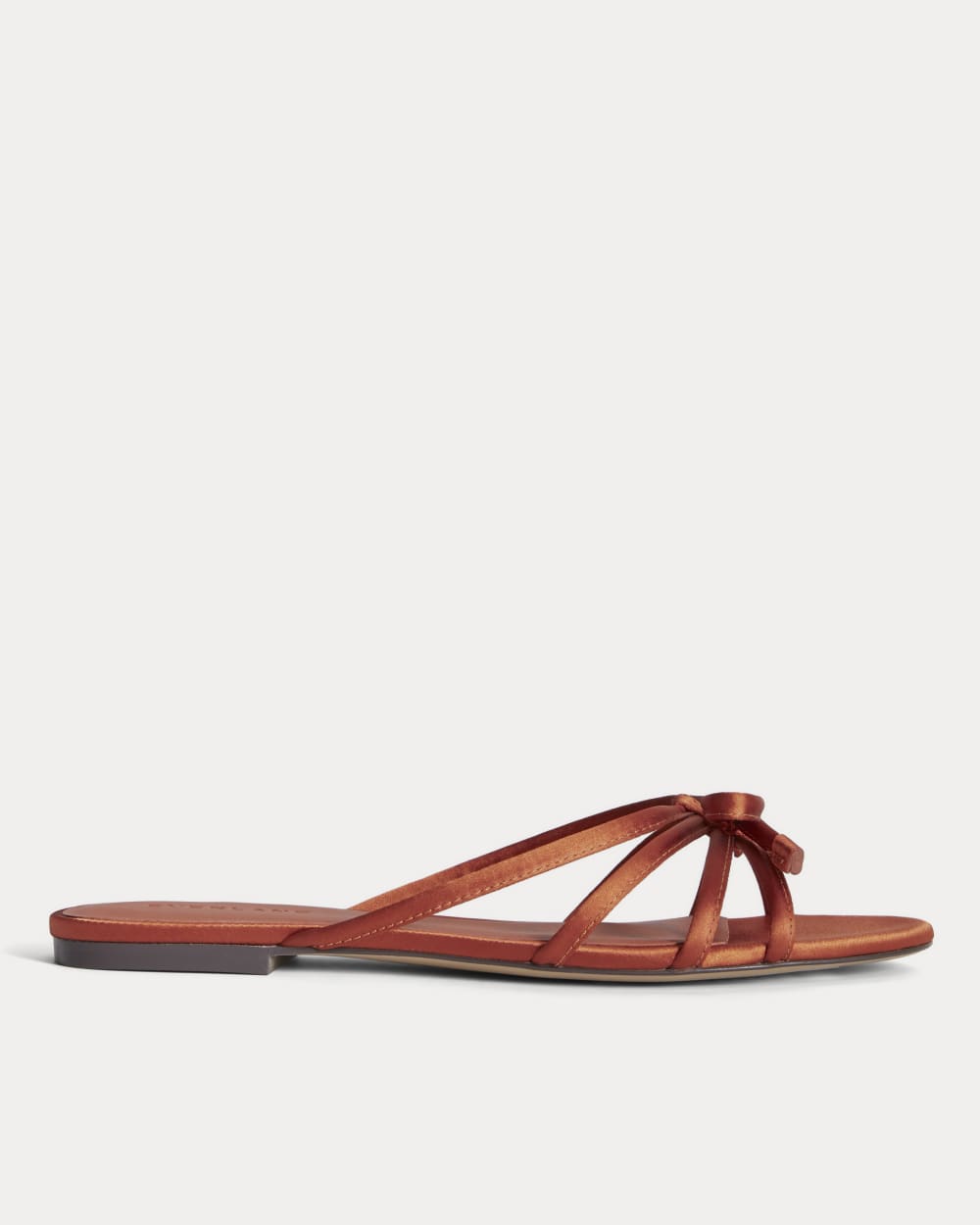 The Bow Sandal | Deep Amber Satin - 5