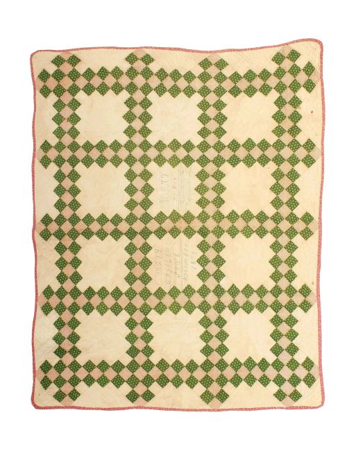 Early Antique Irish Chain Quilt 