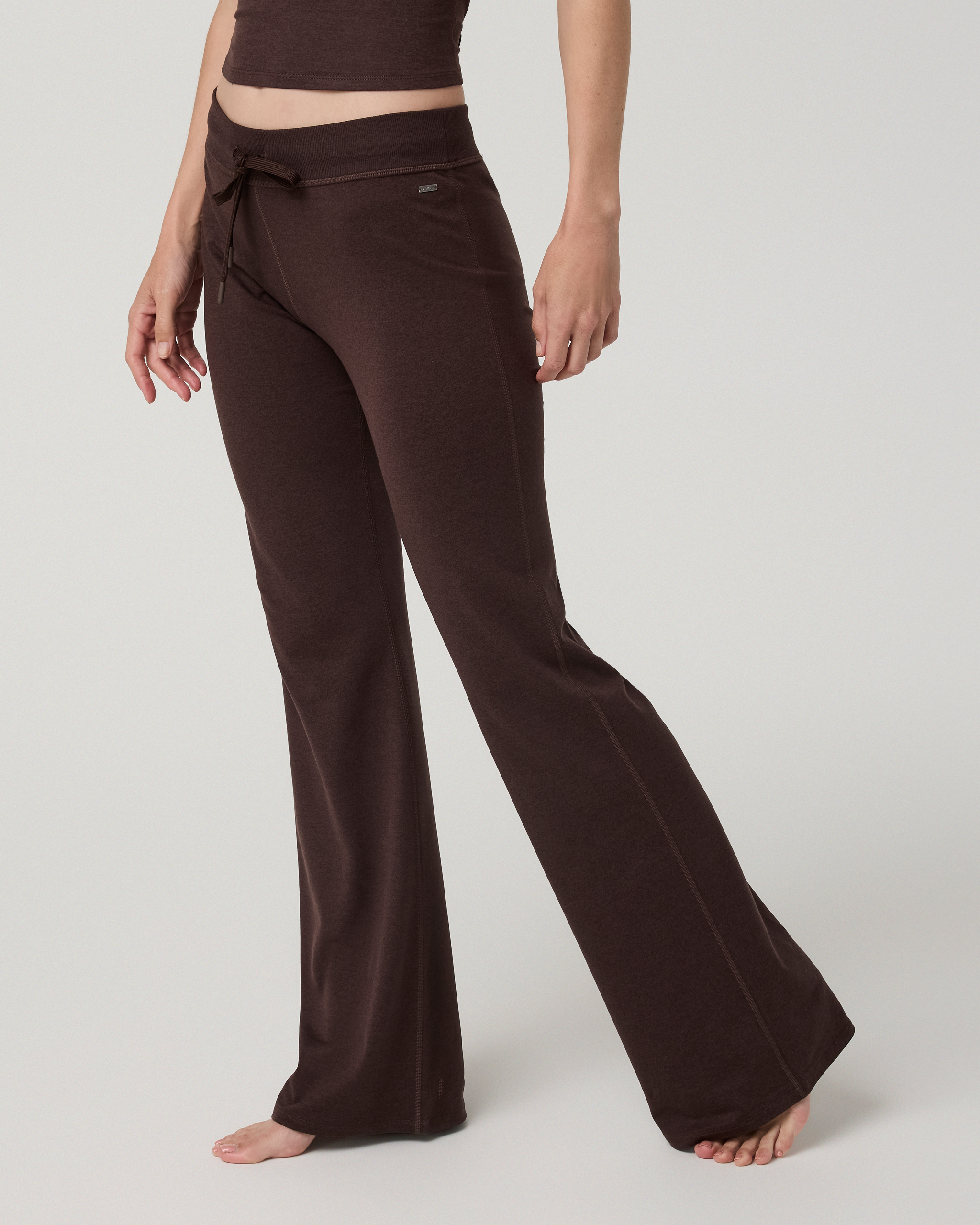 Halo Low Rise Slim Flare Pant - Java Heather - Xxs