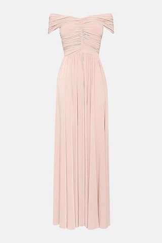 Jersey Ruched Bardot Maxi Dress – was £109, now £44
