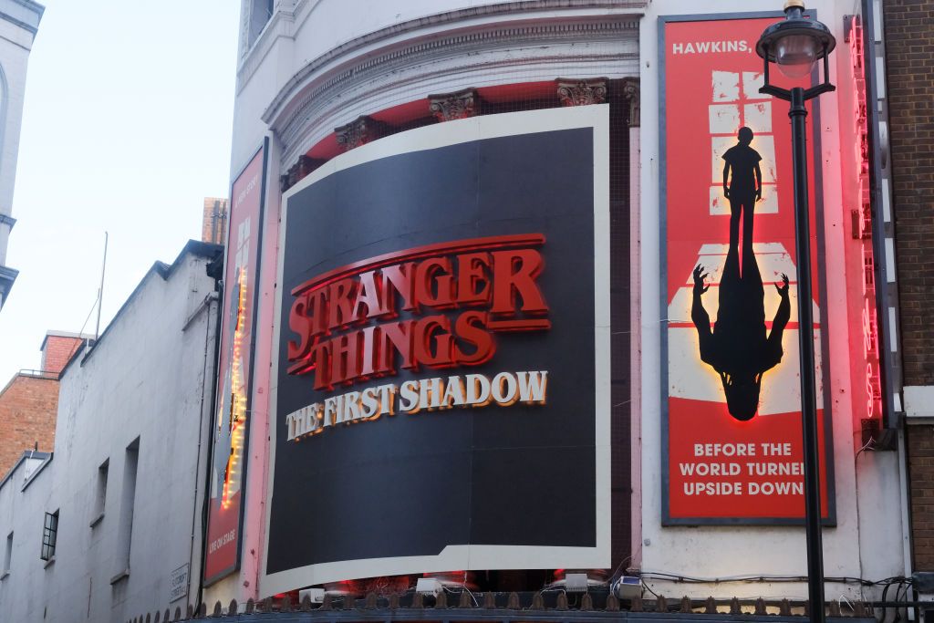 Stranger Things: The First Shadow posters at the Phoenix Theatre