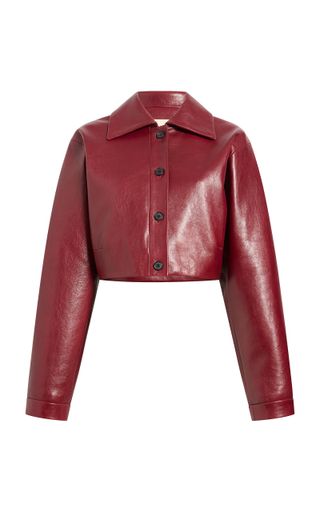 Sue Cropped Leather Jacket