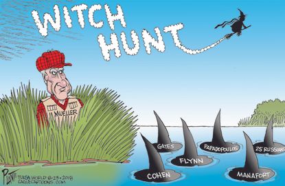 Political cartoon U.S. Trump Michael Cohen Paul Manafort&nbsp;guilty Robert Mueller Russia investigation