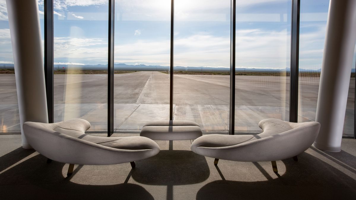 Virgin Galactic unveiled the first look at its Gateway to Space terminal for space tourists flights at Spaceport America near Truth or Consequences, New Mexico on Aug. 15, 2019.