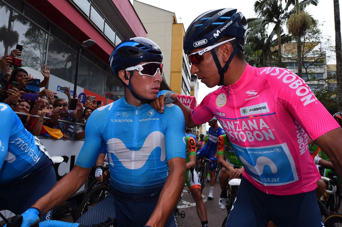 The Quintana brothers, Dayer and Nairo on the start line