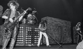 Black Sabbath perform in concert in New York City on October 29, 1983