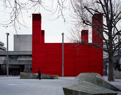 Exterior of the red shed theatre