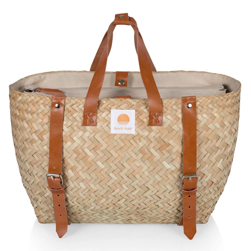Beach State Hermosa Woven Beach Cooler Tote Bag