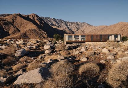 Best Private House: Wallpaper* Design Awards 2023 is Desert Palisades house set in a rocky landscape in California 