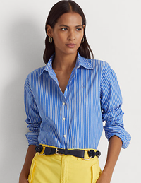 Striped Cotton Broadcloth Shirt, $69.99 | Ralph Lauren