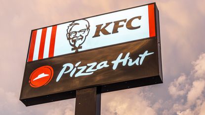 Pizza Hut and KFC signs