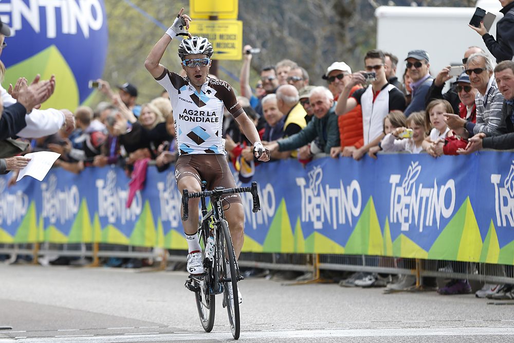 Domenico Pozzovivo (AG2R - La Mondiale) wins on the final climb to Fierozzo Val Dei Mocheni