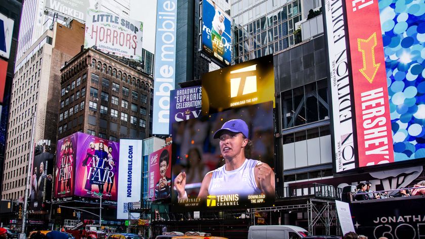 New Times Square Hotel alit with digittal signage displays.