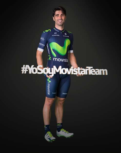 Fran Ventoso with the hashtag 'I am Movistar Team'