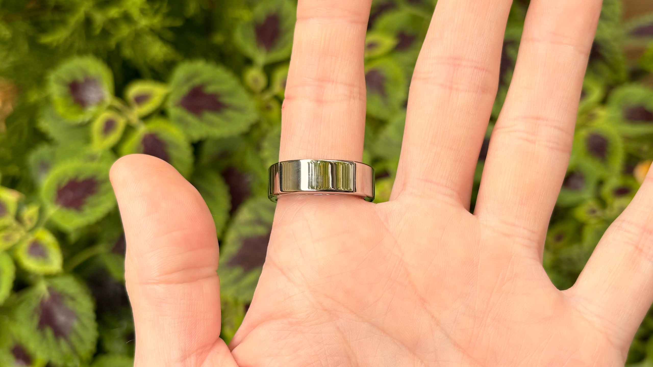 Close-up of the flagship Ultrahuman Ring Pro, a direct rival to the Oura Ring 5