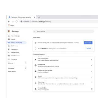 Recommended actions in Chrome's Safety Check
