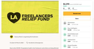 Homepage of Freelancers Relief Fund