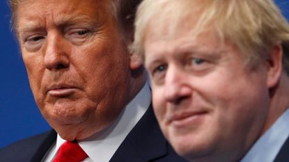 Boris Johnson welcomes Donald Trump to a NATO summit.