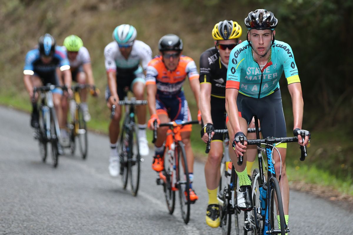 Nick Katsonis leads the breakaway