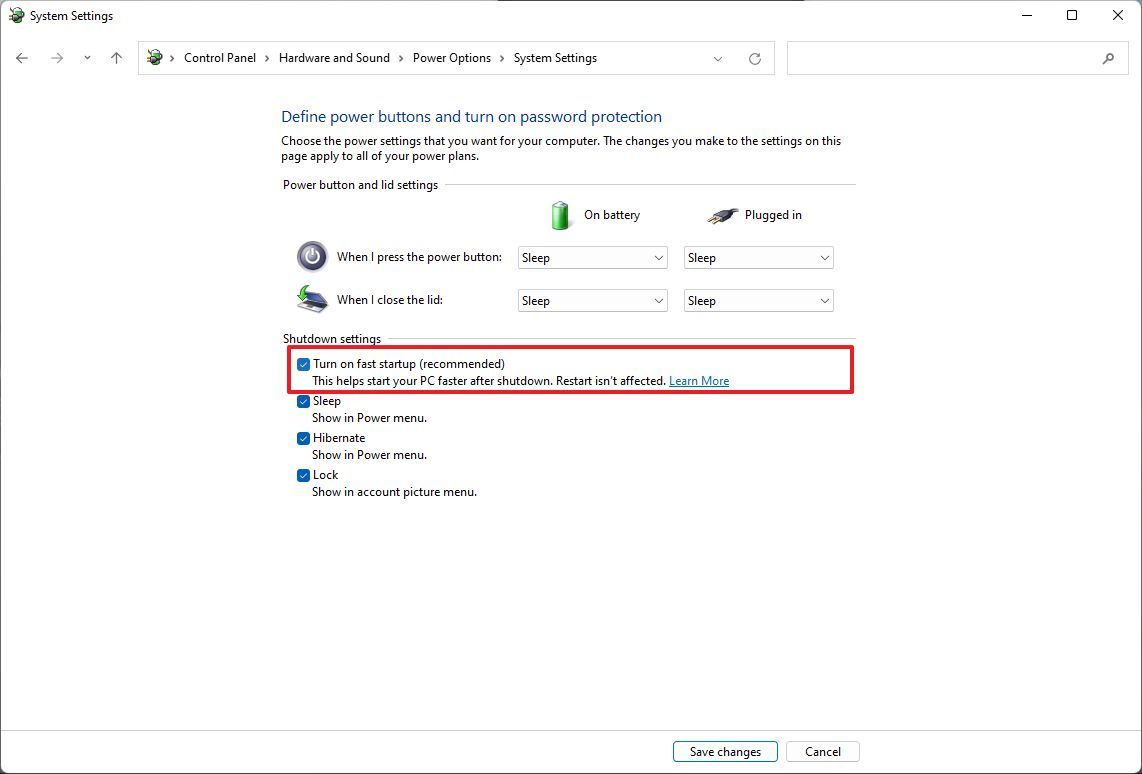 How to enable or disable fast startup on Windows 11 | Windows Central