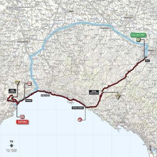 2014 Giro d'Italia map for stage 11
